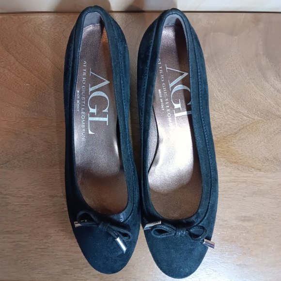 Attila Giusti Leombruni AGL Women's Kriston Heel Suede Pump Shoes Black 36.5 - Picture 5 of 11